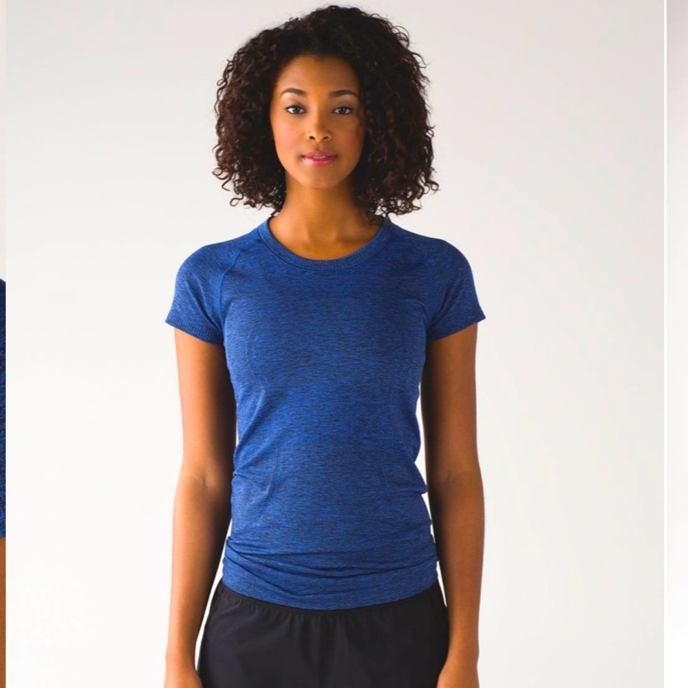 lululemon athletica Blue Short Sleeve Tee